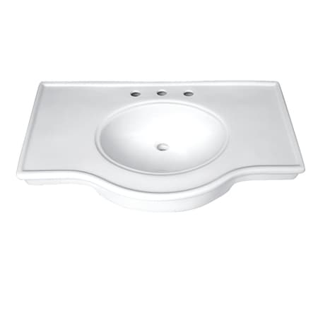 Fauceture VPB1378B Templeton 37" x 22" Ceramic Console Sink Basin, White VPB1378B